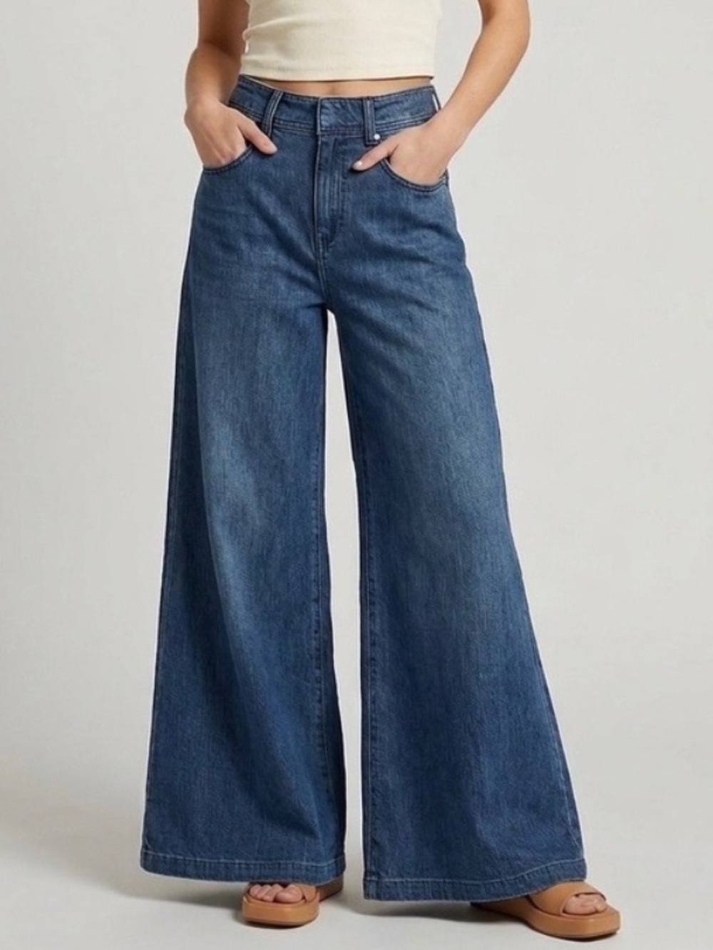 Anthropologie Pilcro Super Wide Leg Trouser Jean Size 25